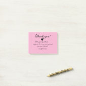 Bedankt voor de aankoop roze familie zakelijk deta post-it® notes (Op bureau)