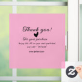 Bedankt voor de aankoop roze familie zakelijk deta raamsticker (Huis)