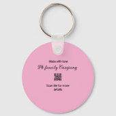 Bedankt voor de aankoop roze familie zakelijk deta sleutelhanger (Achterkant)