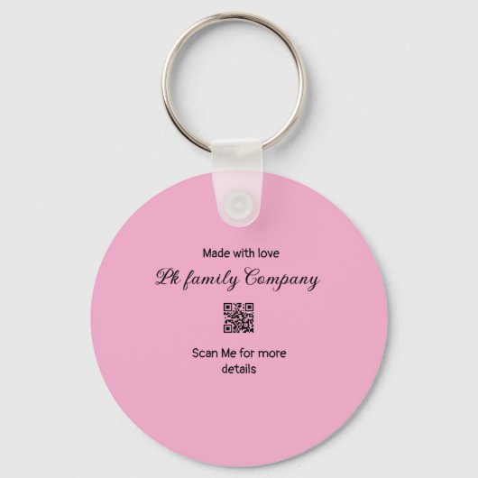 Bedankt voor de aankoop roze familie zakelijk deta sleutelhanger (Achterkant)