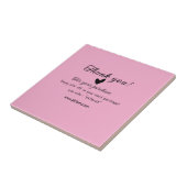Bedankt voor de aankoop roze familie zakelijk deta tegeltje (Zijkant)