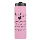 Bedankt voor de aankoop roze familie zakelijk deta thermosbeker (Voorkant)