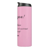 Bedankt voor de aankoop roze familie zakelijk deta thermosbeker (Geroteerd rechts)