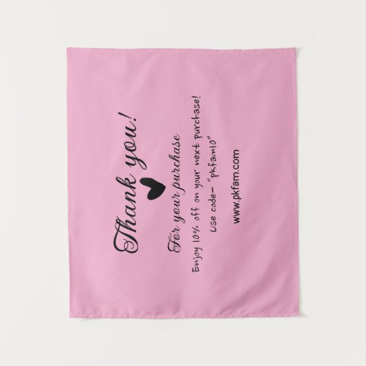 Bedankt voor de aankoop roze familie zakelijk deta wandkleed (Voorkant)