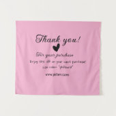 Bedankt voor de aankoop roze familie zakelijk deta wandkleed (Voorkant (horizontaal))