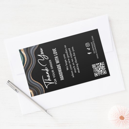 Bedankt voor de aankoop Stone Marble Agate Label (Envelop)