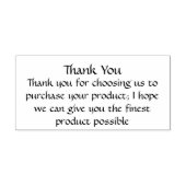 Bedankt voor de aankoop van je product rubberstempel (Afrduk)