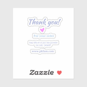 Bedankt voor de aankoop van roze familiebedrijf de sticker