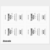 Bedankt voor de aankoop verpakking Trendy verzendi Rechthoekige Sticker (Vel)