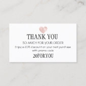 Bedankt voor de aankoopcode voor installateurs visitekaartje (Voorkant)