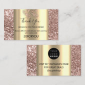 Bedankt voor de aankoopcode voor installateurs visitekaartje (Voorkant / Achterkant)