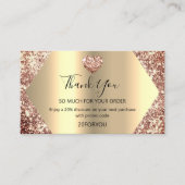 Bedankt voor de aanschaf van je hartkorting Code L Visitekaartje (Voorkant)