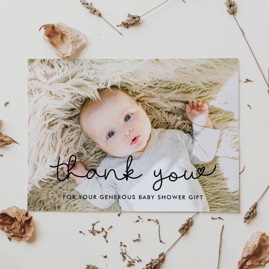Bedankt voor de babyshower briefkaart