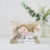 Bedankt voor de babyshower briefkaart (Staand voorkant)