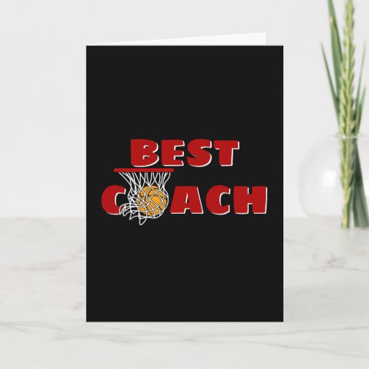 Bedankt voor de Basketball Coach Kaart (Voorkant)