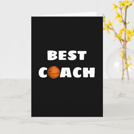 Bedankt voor de Basketball Coach Kaart (Gele Bloem)