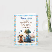 Bedankt voor de berichtjes van nieuwe ouders kaart (Voorkant)