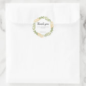 Bedankt voor de bestelling Bloementoorn sticker Cu (Tas)