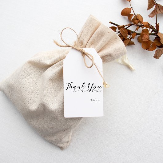 Bedankt voor de bestelling Handmade Elegant Script Zelfinktende Stempel