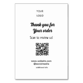 Bedankt voor de bestelling scan Review us business