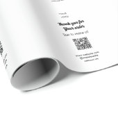 Bedankt voor de bestelling scan Review us business Cadeaupapier (Rol Hoek)