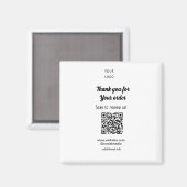 Bedankt voor de bestelling scan Review us business Magneet (Voorkant / Achterkant)