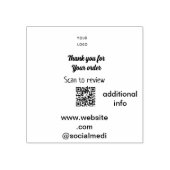 Bedankt voor de bestelling scan Review us business Rubberstempel (Afrduk)