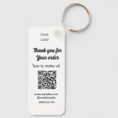 Bedankt voor de bestelling scan Review us business Sleutelhanger (Achterkant)