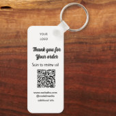 Bedankt voor de bestelling scan Review us business Sleutelhanger (Achterkant)