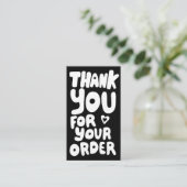 Bedankt voor de bestelling Social Icons QR Code B& Visitekaartje (Staand voorkant)