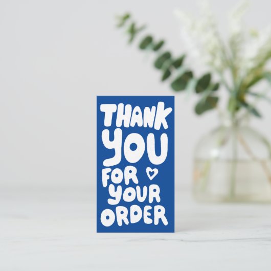 Bedankt voor de bestelling Social Icons QR Code Bl Visitekaartje (Staand voorkant)