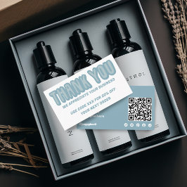 Bedankt voor de bestelling Social Icons QR Code BL Visitekaartje