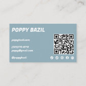 Bedankt voor de bestelling Social Icons QR Code BL Visitekaartje (Achterkant)