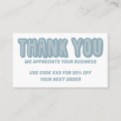 Bedankt voor de bestelling Social Icons QR Code BL Visitekaartje (Voorkant)