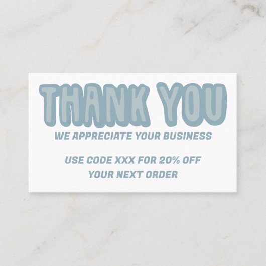 Bedankt voor de bestelling Social Icons QR Code BL Visitekaartje (Voorkant)