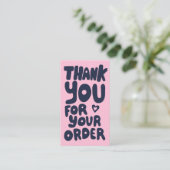 Bedankt voor de bestelling Social Icons QR Code Na Visitekaartje (Staand voorkant)