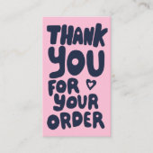 Bedankt voor de bestelling Social Icons QR Code Na Visitekaartje (Voorkant)