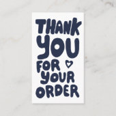 Bedankt voor de bestelling Social Icons QR Code Na Visitekaartje (Voorkant)