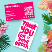 Bedankt voor de bestelling Social Icons QR Code Ro Visitekaartje