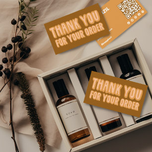 Bedankt voor de bestelling sociale pictogrammen QR Visitekaartje