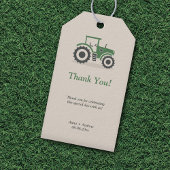Bedankt voor de boerderijtractor cadeaulabel