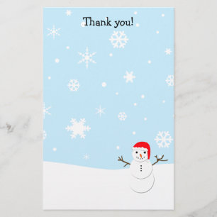 Bedankt voor de brieven Snowman Kerstmis briefpapi Briefpapier