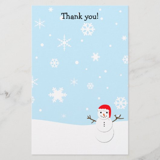 Bedankt voor de brieven Snowman Kerstmis briefpapi Briefpapier (Voorkant)