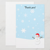 Bedankt voor de brieven Snowman Kerstmis briefpapi Briefpapier (Voorkant / Achterkant)