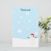 Bedankt voor de brieven Snowman Kerstmis briefpapi Briefpapier (Staand voorkant)