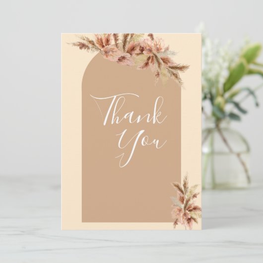 Bedankt voor de bruiloft/baby, een Boheemse dank j Kaart (Staand voorkant)