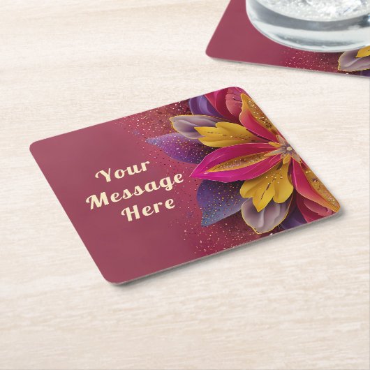 Bedankt voor de bruiloft kartonnen onderzetters (Schuin)