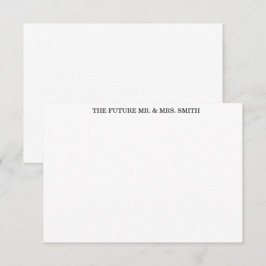 bedankt voor de bruiloft notitiekaartje (Voorkant / Achterkant)