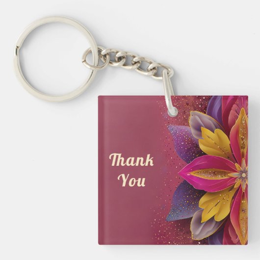 Bedankt voor de bruiloft sleutelhanger (voorkant)