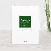 Bedankt voor de bruiloft Waterverf Rozen Stripe Kaart (Achterkant)